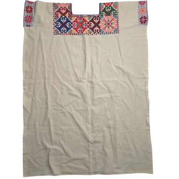 Jolum Mayaetik or Women Who Weave Embroidered &‎ Woven Cotton Huipil Dress Boho - Picture 2 of 15